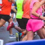 Ultra-Marathons: The Hidden Cost to Blood Cells Runners participating in a marathon, wearing colorful athletic gear