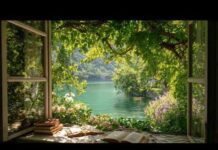 Spring Window ASRM Ambience 🍀 Lazy Sunday by the Window Overlooking the Lake - Bird Sounds,...