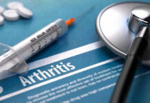 Scientists uncover drivers of recurrent arthritis after immunotherapy Syringe and stethoscope on arthritis document